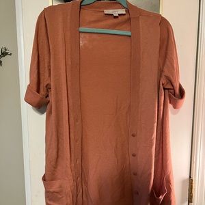 Apricot Loft Cardigan short sleeved